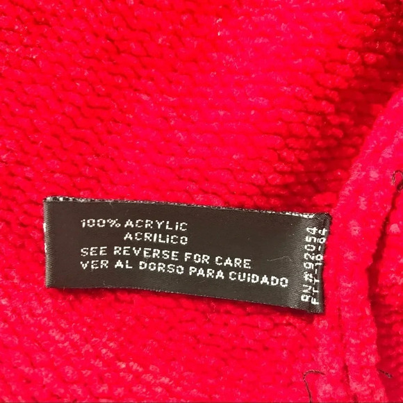 Y2K Sweater Women’s Size 1X Red Chenille Knit V-Neck  Pullover Soft Cozy  Beaded - Picture 4 of 5